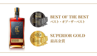 “噶玛兰十周年纪念酒SKY GOLD葡萄酒桶威士忌”除于本届TWSC第一阶段中荣获“最高金赏”外，更于第二阶段以最高分获颁特别赏“2021最佳单一麦芽威士忌 (Best of the Best Single Malt Whisky of the 2021)”总冠军。