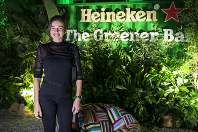 Italian DJ Anfisa Letyago played at the Heineken® Greener Bar in Milan on Friday night to celebrate the start of the weekends racing action at the Formula 1 Heineken Gran Premio dItalia 2021