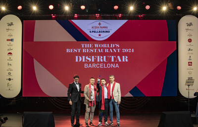 Disfrutar in Barcelona is named The Worlds Best Restaurant and The Best Restaurant in Europe at The Worlds 50 Best Restaurants awards 2024, sponsored by S.Pellegrino & Acqua Panna, held in Las Vegas.